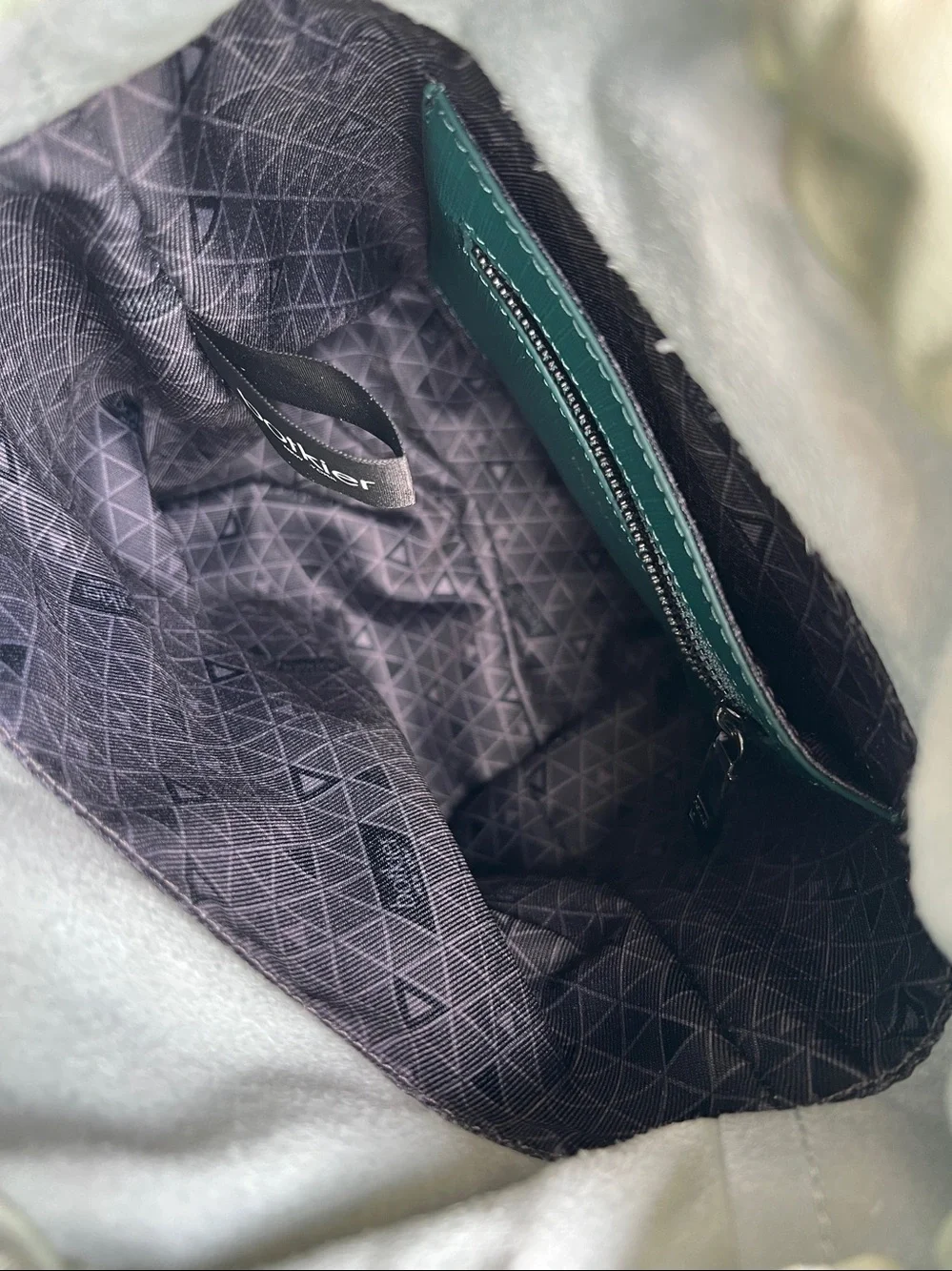 BOTKIER Park Slope Mini Wide strap leather bag Emerald combo green NWT